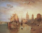 Joseph Mallord William Turner Cologne,the arrival lf a pachet boat;evening (mk31) USA oil painting artist